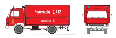 Loewe 4022 - H0 - Magirus Deutz Zeta  90 M 5 - GW ÖL, Netphen